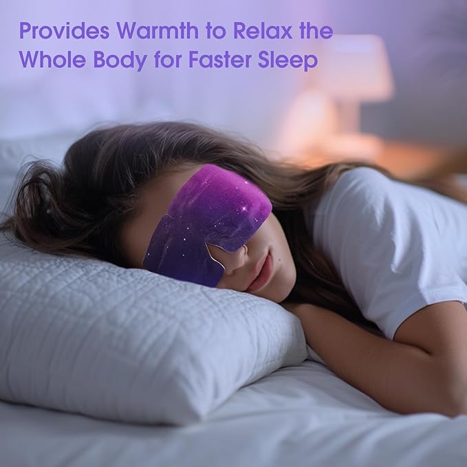 7Packs Microcurrent Heated Eye Mask for Dry Eye, Stree Relief Sleep Steam Eye Masks Disposable Self Heating for Warm Compress Dark Circles Puffiness Fatigue Travel Essentials Gift for Women Men