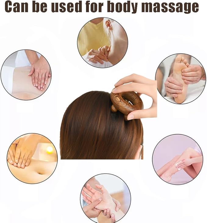 OULIGET Wood Therapy Abdominal Massage Tools,Lymphatic Drainage Massager, Body Sculpting Scraping Tools for Muscle Pain Relief, Anti Cellulite, Body Contouring and Shaping