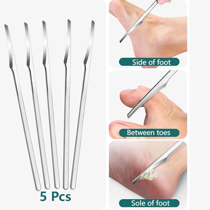 5 Pcs Professional Pedicure Knife Set Professional Ingrown Toenail Clippers Foot Care Tools Stainless Steel Nail Cuticle Nippers Remover Kits