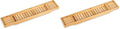 Bamboo Large 28.7" Long Slatted Bathtub Tray - By Trademark Innovations (Pack of 2)