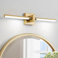 EDISLIVE Modern Dimmable LED Vanity Light 360° Rotatable Bathroom Vanity Wall Lighting Fixtures, 23.2 in Mirror Wall Sconce Fixtures for Bathroom Bedroom Makeup Living Room,6000K(Gold)