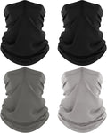 ROXUN 4 Pack Neck Gaiter, Cooling Breathable Face Mask UV Protection Scarf Hiking Bandana for Men/Women