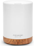 ASAKUKI Essential Oil Diffuser for Home, 300 ml Humidifier with Automatic Shut-Off, Quiet Aromatherapy Diffuser with 7 LED Lights for Living Room, Kitchen, Bedroom, Hotel, Gift for Mom - Light Brown