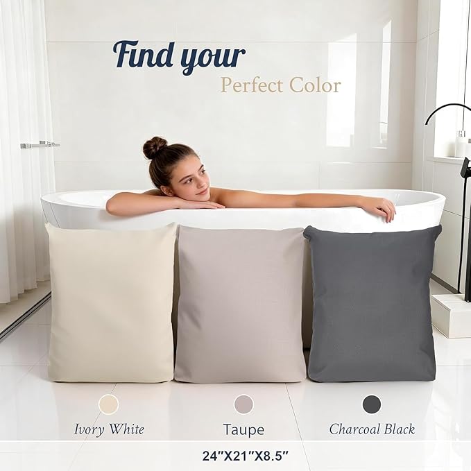 Luxury Bath Pillow for Bathtub, Soft & Comfortable Head Neck & Back Support, Adjustable Thickness, Quick Drying Bathtub Pillow for Pain Relief, Ideal Gift for Christmas Birthday Mother’s Day
