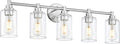 FEMILA 32" Bathroom Vanity Light, Brushed Nickel Bathroom Lights Over Mirror, 5 Light Vanity Wall Light Fixtures, 4FYC56B-5W BN