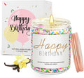 Candles for Birthday, Vanilla Cream Scented Candle 7OZ, Happy Birthday Candle Gifts for Women Her Best Friend, Unique Cute Soy Candles Non Toxic Aromatherapy