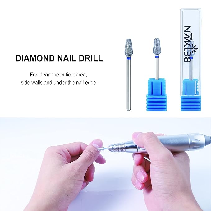 Diamond Bur 3/32" Russian Electric Nail Drill Bit File Stainless Steel Professional Podiatry Chiropody Pedicure Manicure Drill Bit
