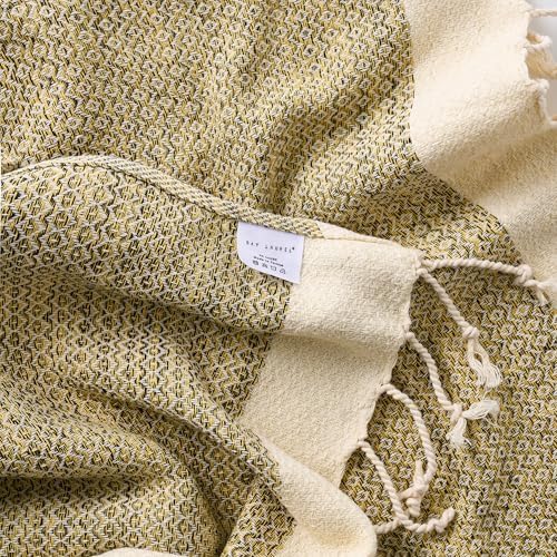 BAY LAUREL Turkish Hand Towel – Pack of 2 | Soft & Absorbent Decorative Towels for Bathroom, Hand, Face, Hair, Gym, Yoga, SPA, Kitchen & Tea | Boho Decor (Yellow, Diamond 15x26 Inches (Set of 2) - Image 6