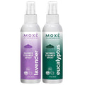 MOXE Shower Mist, Spa Steam Spray, Certified Natural Essential Oils, Aromatherapy, Calming Relief (Lavander and Eucalyptus, 4 Fl Oz (Pack of 2))