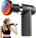 Beyn Hot & Cold Therapy Massage Gun with Detachable Long Handle - Deep Tissue Percussion Massager for Back Pain Relief, 6 Speeds & 6 Heads, LCD Display, USB-C Rechargeable, Quiet Muscle Massager