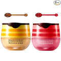 2 Pcs Bee Lip Balm Honey Pot,Honey & Strawberry Lip Mask Propolis Moisturizing Lip Balm with Stick,Prevention Dry and Cracked Lip Scrubs,Exfoliator Lip Wrinkle Skin Care Products