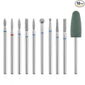 10 PCS Nail Drill Bits Set, Russian Manicure Drill Bits, Cuticle Remover Nail Products for Manicure Pedicure for Home and NailSalon