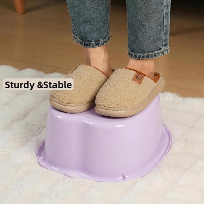 Ytterbium Foot Soaking Bath Basin, Large Massage Foot Soaking Tub, Plastic Home Spa Pedicure Bucket, Relaxation & Stress Relief, Suitable for Women & Men (Light Purple)