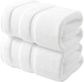 REDKISS 100% Cotton Bath Towels Set of 2, Extra Large Bath Sheets 35 X 70 Inches, 800G, Quick Dry, Ultra Soft & Super Absorbent Bathroom Towel Sets for Bathroom, Gym, Spa, Pool & Hotel, White