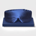 Silk Sleep Mask for Side Sleepers, Blackout Light Blocking Eye Mask for Sleeping, 100% 22 Momme Mulberry Silk, Full Coverage Face-Hugging Sleep Mask for Travel, Naps & Shift Workers, Blue