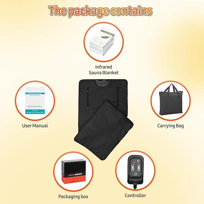 Infrared Sauna Blanket for Home: Extra Large Portable Design for Full Body Detox & Relaxation - Far Infrared Heating Adjustable 86-176℉ & 20-60 Min Timer 74.8 x 35.5Inch Extra Large PVC