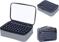 Essential Oils Carrying Case Holds 60 Grids for 1-3ML Roller Bottles 5ml, 10ml, 15ml Bottles Storage Organizer Bag Transparent, Essential Oil Bag with Detachable Sponge Pad Gray