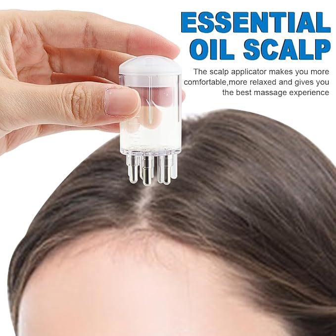 4pcs Scalp Applicator Comb Set with Scalp Applicator Comb, Hair Comb and Hair Oil Applicator Bottle Brush for Scalp Massager and Hair Growth Care(white)