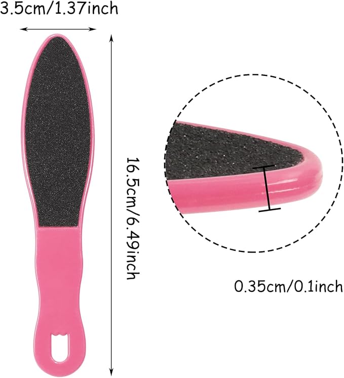 3pcs Foot File Callus Remover with Double-Sided Sand Paper Reusable Foot Scraper Pedicure Tool Foot Rasp Multi Purpose Feet Care Kit for Exfoliator Remover Dead Skin Hard Skin Calluse (Pink)