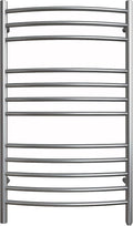 HEATGENE Towel Warmer Gun Grey, Electric Hot Towel Rails, Wall-Mounted Large 12 Bars Warming Towel Racks, Plug-in/Hardwired Heated Towel Rails