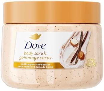 Dove Vanilla Sugar & Shea Butter Body Scrub Exfoliates and Deeply 15 oz by Dove