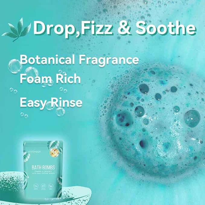 Bath Bombs, Bath Bombs for Women and Girls, Mothers day Birthday Gift, Relax Home Spa, 8 pack Organic with Essential Oil, Shea butter, Epsom salt, Non-Toxic, 4 Natural Scents, Easy to Clean