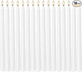 WPONSZU 16 Pack White Taper Candles, 7-8 Hours Burn Time, Unscented, Smokeless and Dripless, 4/5 x 10 Inch for Christmas,Household,Dinner,Wedding,Valentine's Day,Party and Home Décor Candlesticks