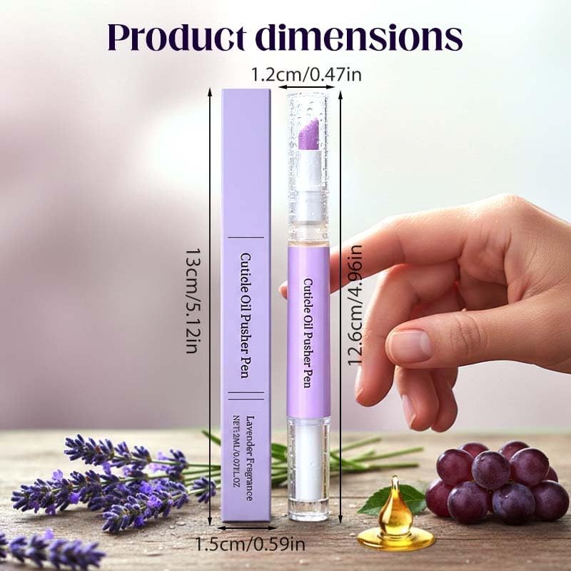 2-in-1 Cuticle Pusher & Oil Pen, 2026 New Cuticle Oil Pusher Pen, Portable Nail Care Pen Instant Cuticle Remover Tools for Dry Nails Hangnails Moisturizes Brightens (1 PCS) - Image 2