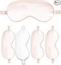 Sleep Masks 5PACK Silk Eyes Cover Satin Eye Mask Silky Blackout Soft Blindfold Sleeping Eyeshades Covers Bridesmaid Gifts