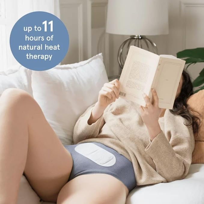 LOLA Heating Patches for Period Cramps (3 Count), Soothing Natural Heat Therapy for Pain Relief, Disposable Heating Pad