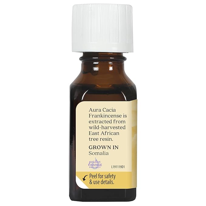 Aura Cacia Essential Oil, Meditative Frankincense, 0.5 Fluid Ounce, Packaging May Vary