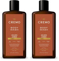 Cremo Body Wash Men, Notes of Red Currant, Pineapple, Ambergris and Moss, Rich-Lathering Golden Amber, 16 Fl Oz (Pack of 2)