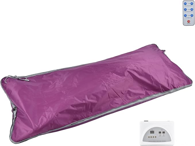 Srliya Far Infrared Sauna Blanket, Sweat Steaming Heating Detox Therapy Blanket with Remote Control for Home Use, Beauty Salon and Spa (US Plug 110V)