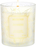 M&SENSE Jasmine Scented Natural Soy Candle, 8.1oz 42H Non-Toxic Long Burning, Aromatherapy Stress Relief Home Fragrance, Spring Ideal Present for Her