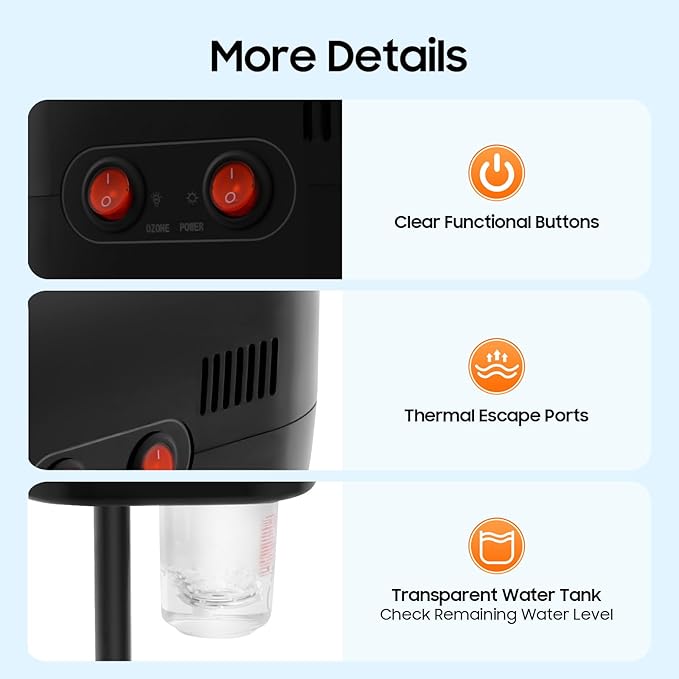 Professional Facial Steamer, Hot Ozone Face Steamer on Wheels for Facial, Adjustable Height, 360° Rotatable Nozzle, Vaporizador Facial Steamer for Esthetician, Height Adjustable, SPA at Home (Black)