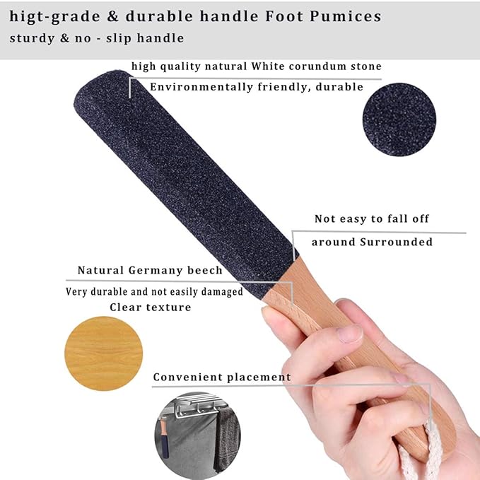 Kinepi Foot File Callus Remover Foot Scrubber,Professional Pedicure Foot Rasp Removes Cracked Heels,Dead Skin,Corn,Hard Skin,Pumice Stone for Scraper File Brush Tools for Wet and Dry Feet