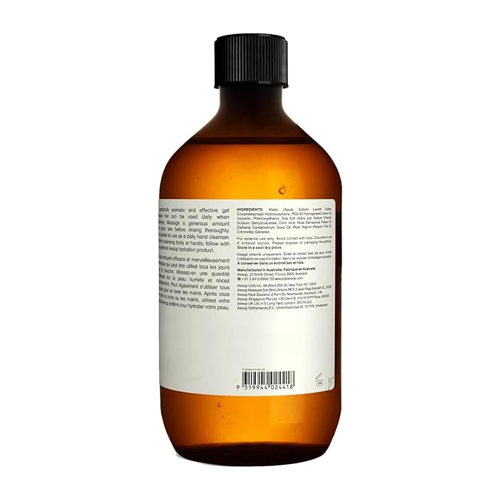 Aesop A Rose By Any Other Name Body Cleanser Refill | Gentle Shower Gel with Rose Petal Essential Oil Blend to Soften & Hydrate Skin | 500 mL / 16.9 oz - Recyclable Bottle (Pack of 3)