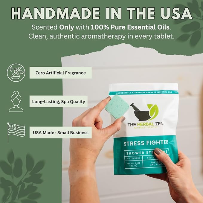 Aromatherapy Shower Steamer Gift Set - USA Made Mothers Day Gift for Mom - Shower Bomb Tablets Made with Soothing Natural Essential Oils - Relaxation Gift for Women and Men