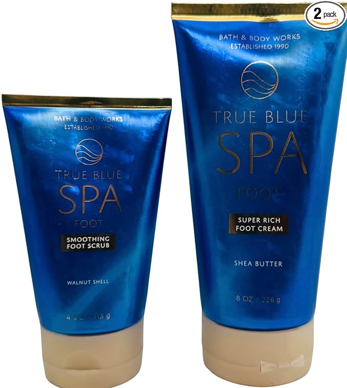 Bath and Body Works Super Rich Foot Cream and Foot Smoothing Foot Scrub Set of 2