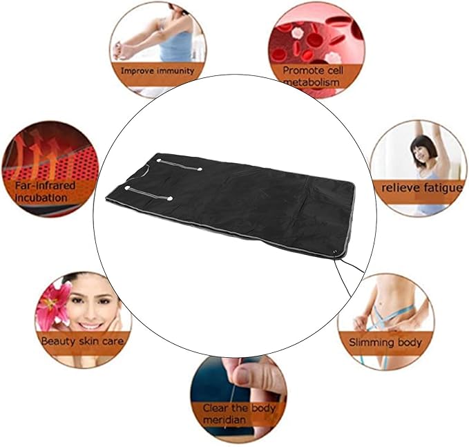 TOPINCN Infrared Sauna Blanket, Portable Personal Sauna Body Detox Wrap for Muscle Recovery, Glowing Skin, and Deep Relaxation Portable for Home Spa