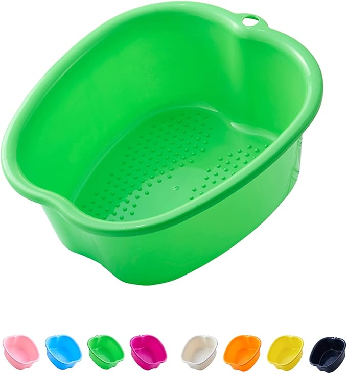 AXLOFO® Foot Soaking Bath Basin, Large Plastic Foot Soaking Tub, Feet Massage Feet Bath Bucket, Great for Getting the Dead/Old Skin Off Your Foots (greenbasin)