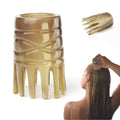 Head Spa Comb – Wide Tooth Natural Horn Comb for Scalp & Hair Care, Ox Horn Scalp Massage Comb, Gua Sha Comb for Relaxation, Exfoliating Shampoo Brush & Hair Growth Tool