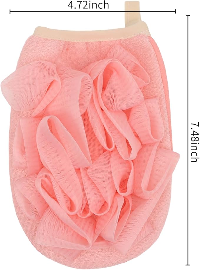 3 Pack Bath Loofah Body Sponge Brushes Loofah Exfoliating Glove Bath Shower Glove with Flower Bath Ball Bath Shower Loofah Sponge for Women and Men