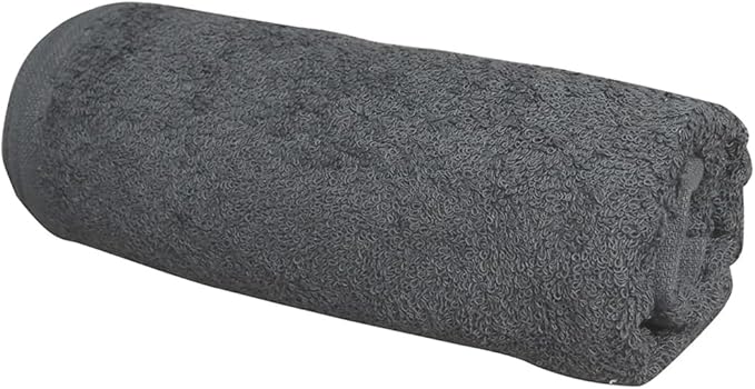 ForPro Premium Bleach Tough Salon Towels, Cool Grey, 100% Cotton, Bleach-Proof Towels, Stain Resistant, 16” W x 27” L, 12-Count