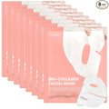 TEAWOO Bio-Collagen Facial Mask 8 EA, Hydrating & Soothing Hydrogel Face Mask, Overnight Collagen Face Mask for Glass Skin & Elasticity, Korean Skin Care