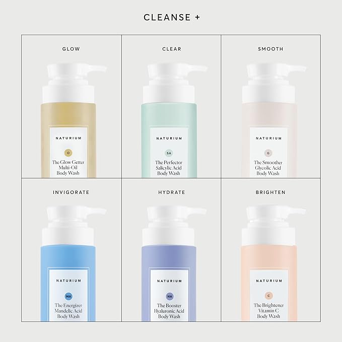 Naturium The Booster Hyaluronic Acid Body Wash, Hydrating & Moisturizing plus Minimizes Dryness, with Glycerin & Vitamin B5, 16.9 oz
