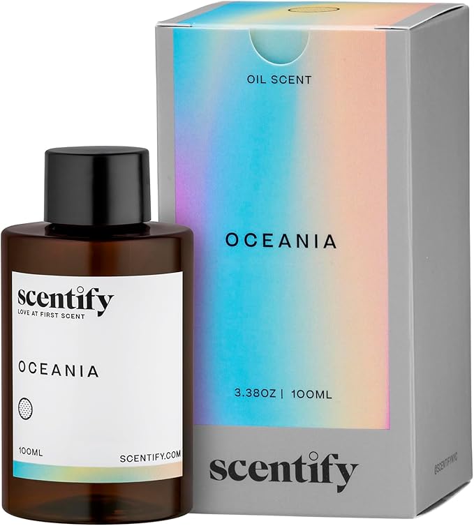 Scentify Oceania Aroma Oil Refill Scent for Oil Diffusers - Orange, Apple, White Tea, Lavender Scents - Luxurious Relaxing Aromatherapy Diffuser Fragrance 100ml, 3.38 oz