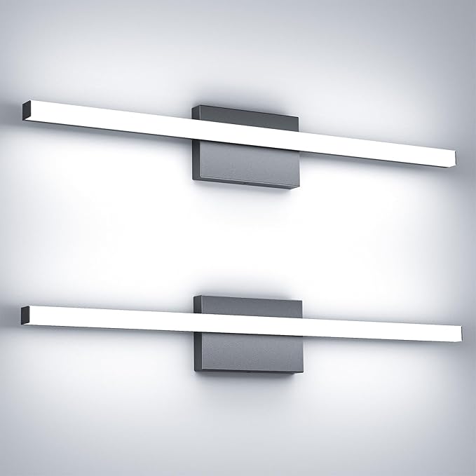 30Inch LED Bathroom Vanity Light Bar 5700K Dimmable Led Bathroom Light Over Mirror Modern Bath Wall Light Cool White ETL Certified 28W 2Pack