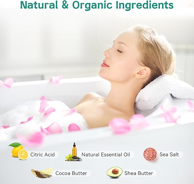 Aofmee Bath Bombs - 8 Bath Bombs for Women & Kids, Natural Spa Fizzy Bathbombs, Skin Moisturize Bubble Bath, Valentines Mothers Day Birthday Christmas for Women Her Girlfriend Mom Bridesmaid