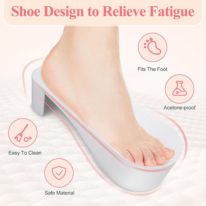 Toe Nail Soaking Bowl for Remover: Soak Off Gel Polish Nail Remover Kit - Acetone Bowl for Nails Dip Powder Removal - Manicure Nail Soak Off Bowl for Nail Art (White)